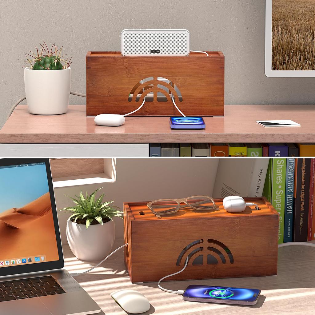 Pezin Hulin Хранение кабеля Мощность крана бамбуковая розетка Ширина 30 x Глубина 13 x Высота 13 Может хранить розетки до Без сборки Легко укладывать и упаковывать, Хранить,