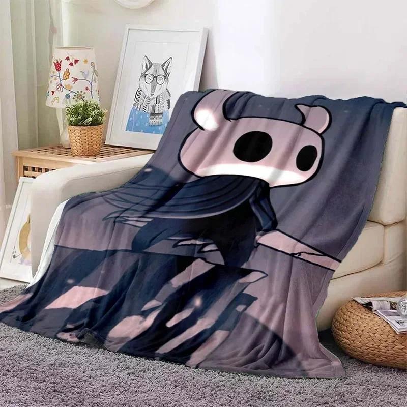 Hollow Knight Fashion Digital Printed Pattern Тонкое одеяло Фланелевое одеяло Портативное одеяло для дома, путешествий, офиса, обеденного перерыва