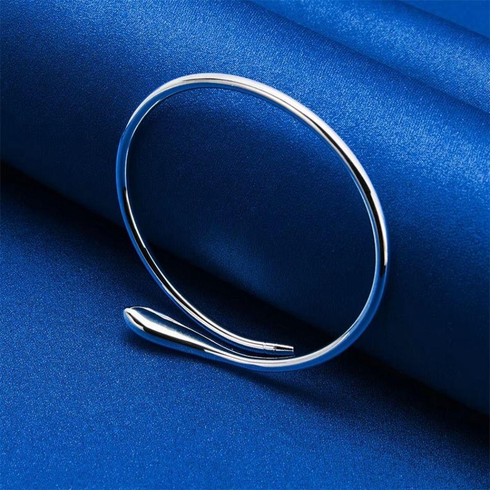 Open Adjustable Snake Bracelet Silver Color Charm Bracelet Fashion Open Bangle Fashion Accessories