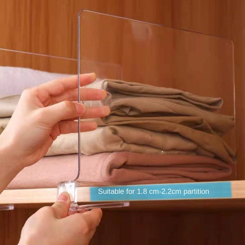3968 Гардеробная многоуровневая перегородка Прозрачная акриловая перегородка Раздельный шкаф для хранения вещей Вертикальная многоуровневая полка Вставного типа