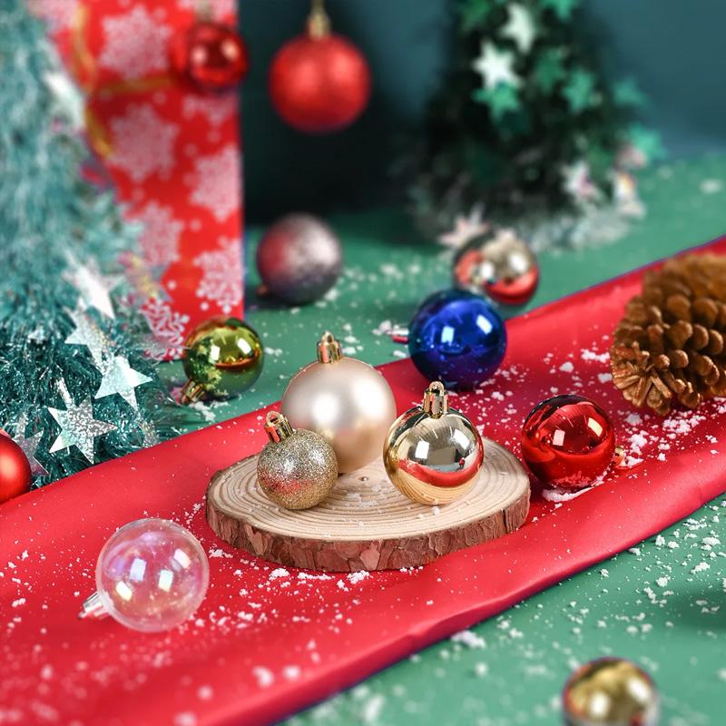 10Pcs/box Decoration Ball New Year Gift Party Decor 5cm Xmas Tree Pendent Color Christmas Balls Tree Ornaments