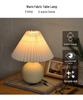 Retro Ceramic Pleated Table Lamp - Mid-Century Style for Bedroom or Wedding Decor