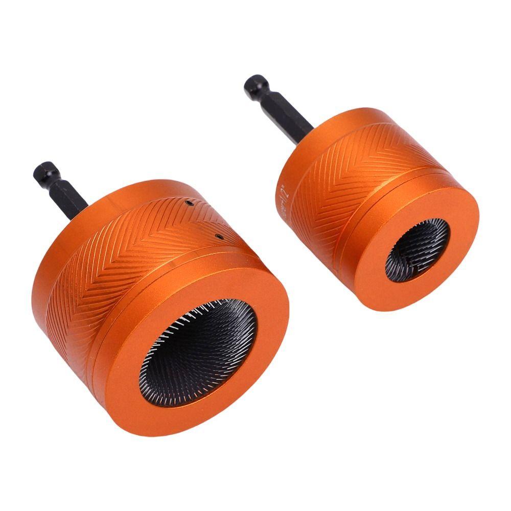 2pcs Aluminum Alloy Metal Pipe Cleaner Orange Copper Pipe Cleaning Tool Plumbing