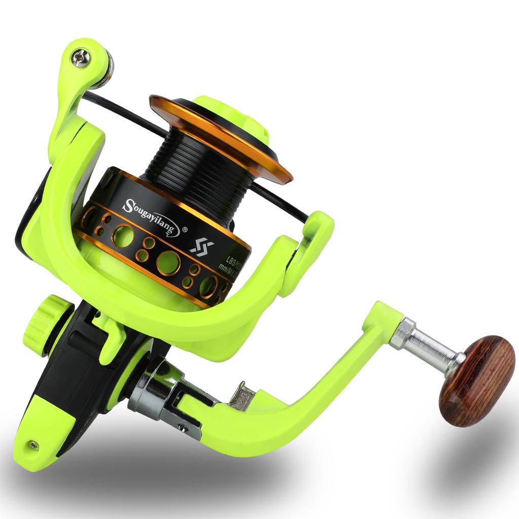 Рыболовная катушка 12BB, передаточное число 5,0:1, деревянная ручка, спортивное рыболовное колесо на открытом воздухе для пресноводного карпа