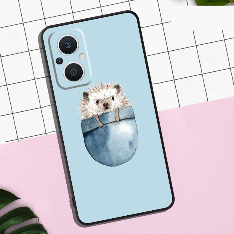 Чехол Животное Ежик Для OPPO Reno 7 8 10 11 12 13 Pro 13F 12F 11F 8T OPPO Find X8 Pro X6 X3 X5 Lite Обложка