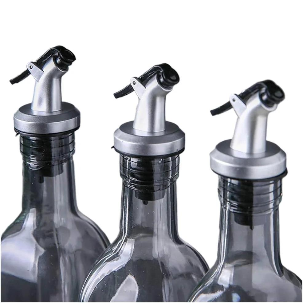 1-5PCS Oil Bottle Stopper Lock Plug Seal Leak-proof Nozzle Sprayer Cocktail Cap Liquor Dispenser Wine Stopper Wine Accessories