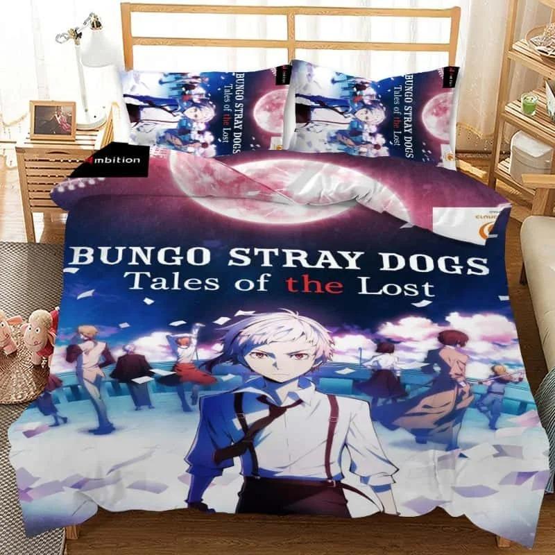 Для домашнего текстиля - 3D Мультяшный Комплект Пододеяльника Bungo Stray Dogs Tales of the Lost Комплекты Постельного Белья Одеяло Пододеяльник Наволочка