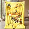 Soft Flannel Blanket Lightweight Cozy Bedroom Living Room CoverDie Biene Maja