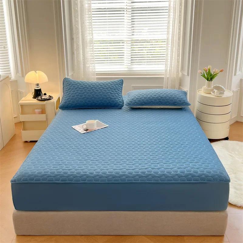 Новый класс А антибактериальный водонепроницаемый четырехсезонный хлопковый наполнитель с утолщенной простыней защитный чехол для матрасов