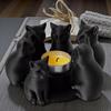 3D Подсвечник-Основа в виде Кошки - Идеально для Атмосферы Обеденного Стола в День Святого Валентина (Свечи не включены)