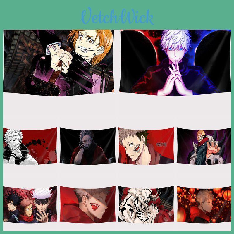Высококачественный гобелен Jujutsu Kaisen с реалистичным трехмерным печатным рисунком