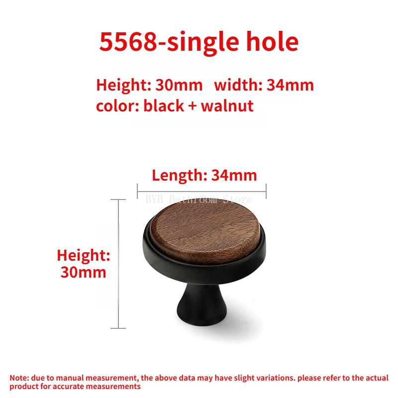 Kitchen Closet Dressing Table Wooden Furniture Handles Walnut Cabinet Door T Bar Wood Knobs Pulls Wardrobe Cupboard Drawer Pulls