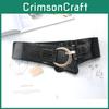 Modern European Style Waist Belt For Women In Faux Leather With Seam Detail And Elastic Band
