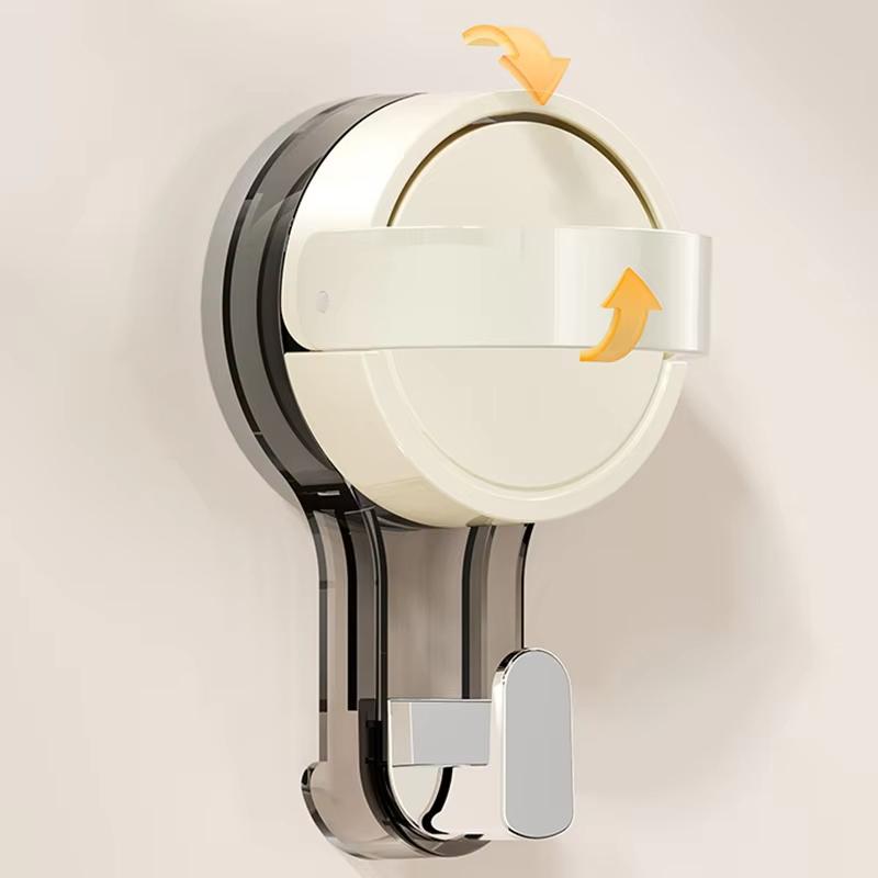 2PCS Suction Cup Hooks No Drill Wall Hooks Reusable Bathroom Kitchen Bedroom Towel Clothes Hanger Home Organizer Waterproof