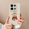 For Infinix Note 30 Smart 7 Plus Hot 30 Itel A60s S23+ P40+ Tecno Spark 10 Phone Case Cover Cute Bear Matte Soft Silicone Shockproof Shell Bumpers