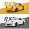 1:24 Mazda RX7 RX-7 Супер Спортивный Автомобиль Звук и Свет Инерционный Механизм Коллекция Украшения Моделирование Литая Модель Машины Литье Детская Игрушка Подарок Мальчику