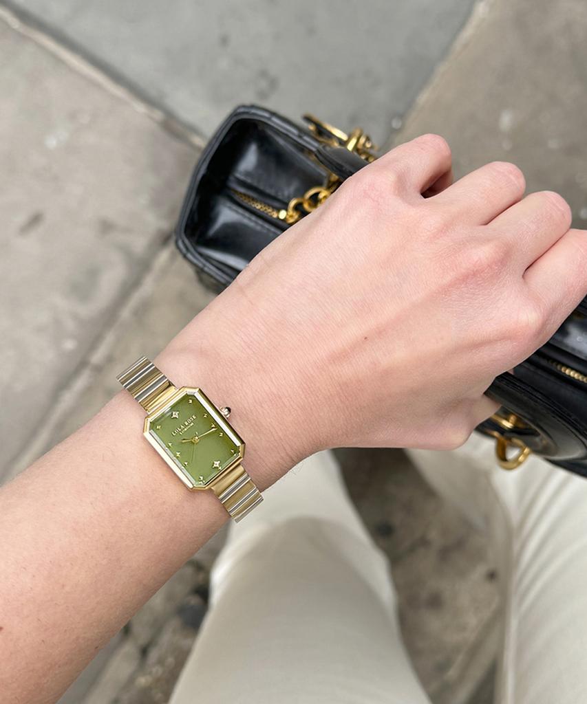 Lollalojeu Ms Lola Green Onyx Square Women'S Metal Watch
