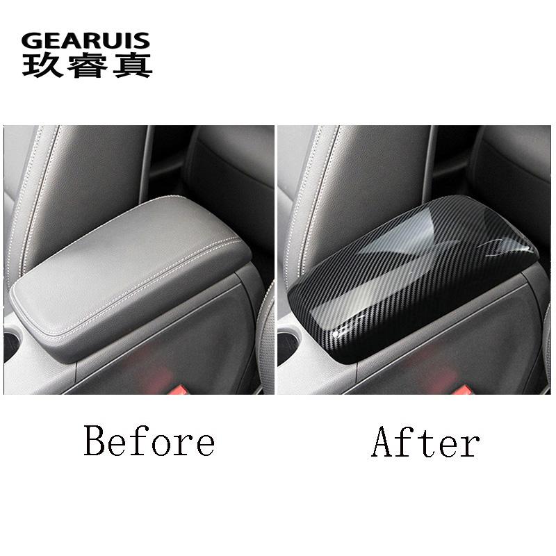 Углеродное волокно, автомобильная центральная консоль, подлокотник, крышка панели, наклейки для Mercedes Benz AB GLA CLA Class W176 X156 C117