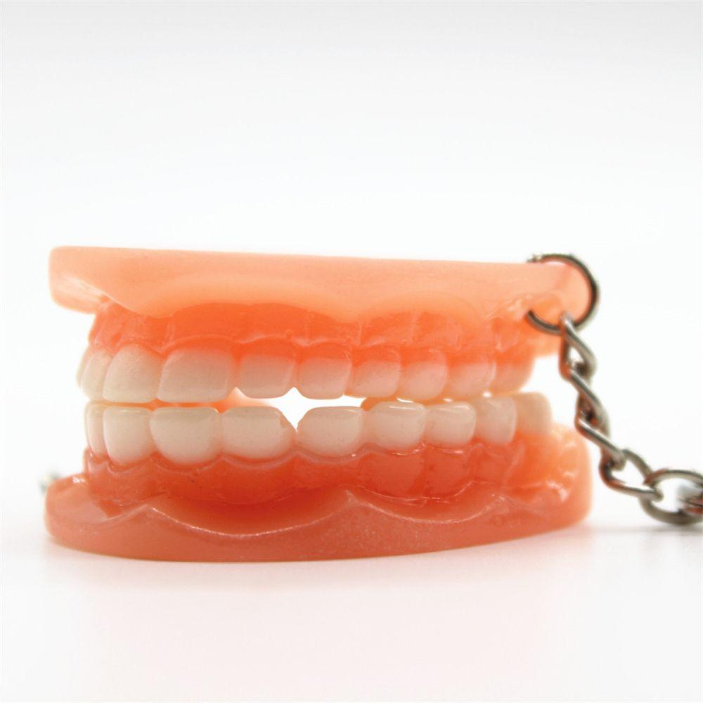 Resin Upper Jaw Teeth Shape Teeth Keyring Teeth Pendant Tooth Key Chain Denture Key Chain