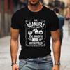 Grandpas Ride Motorcycles Print Men's T-shirts Father's Day Gift Short Sleeve Tops Tees Summer Harajuku Fashion O-Neck Tshirt
