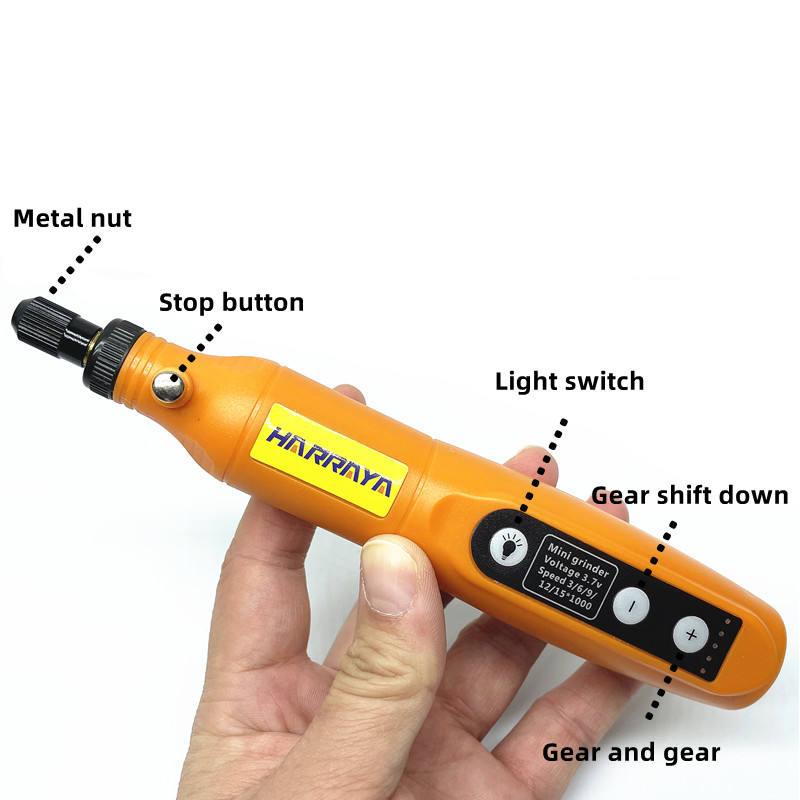 Mini 5-Speed Adjustable Rotary Grinding Machine Cordless DIY Power Tool for Nail Repair 208 Electric Grinder Polishing