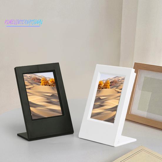 2 шт. 3-дюймовая фоторамка, отдельно стоящая L-образная форма, дисплей для хранения фотографий, однотонная акриловая долговечная настольная фоторамка с защитой от трещин