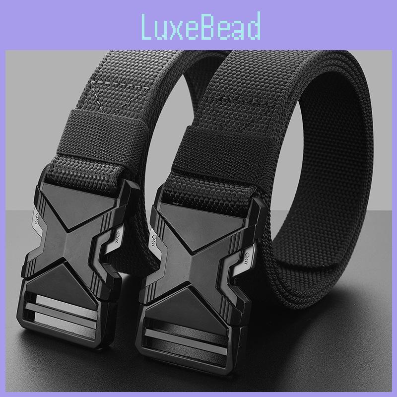Buckle Fashionable Alloy Men Nylon Woven Waist Belt For Daily And Outdoor Use