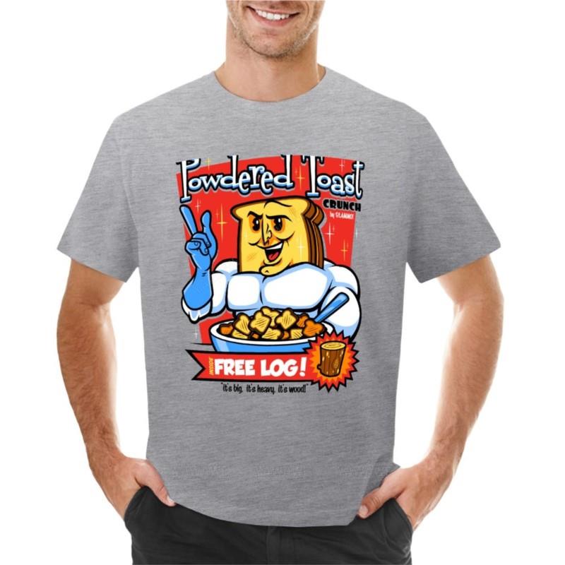 men oneck tshirt cotton teeshirts Powdered Toast Crunch TShirt boys t shirts sweat shirts graphic t shirt mens t shirts
