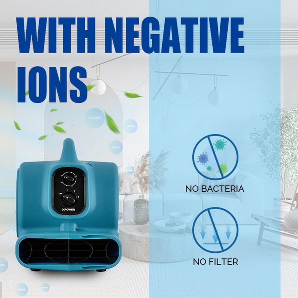 Freshen Aire Scented Air Mover Floor blower with Timer and Ionizer  XPOWER Blue P-250NT
