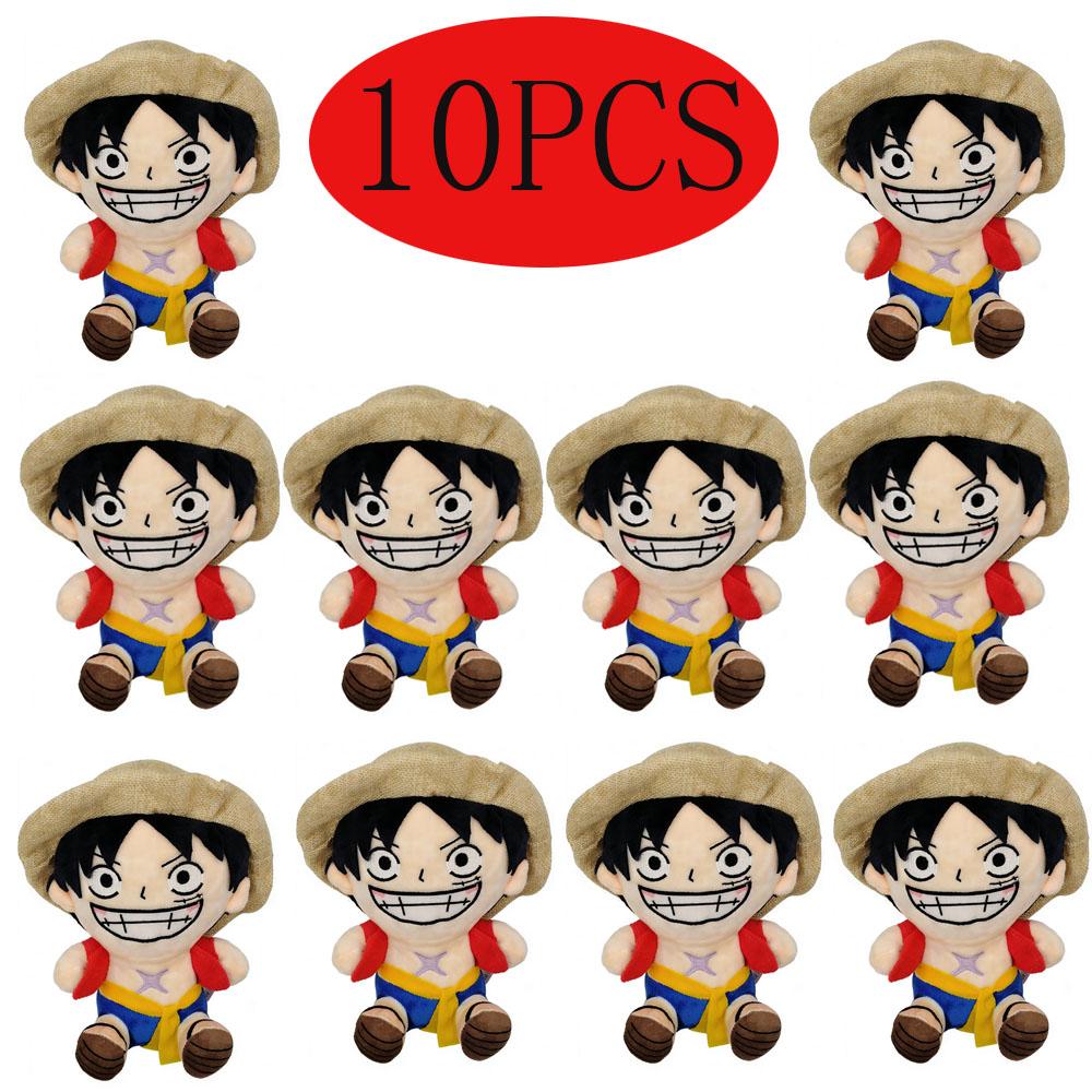 Аниме One Piece 20-22 см Плюшевые игрушки Луффи Зоро Плюшевая игрушка Брелок кукла Подвески для рюкзака Детский Рождественский подарок Игрушки, украшение комнаты