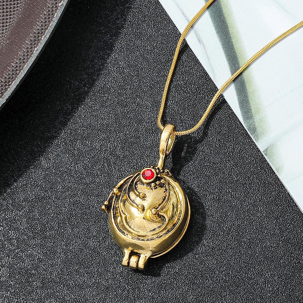 The Vampire Diaries Elena Gilbert Locket Necklace with Vervain, TVD Cosplay Pendant for Women Men, Openable Gift Jewelry