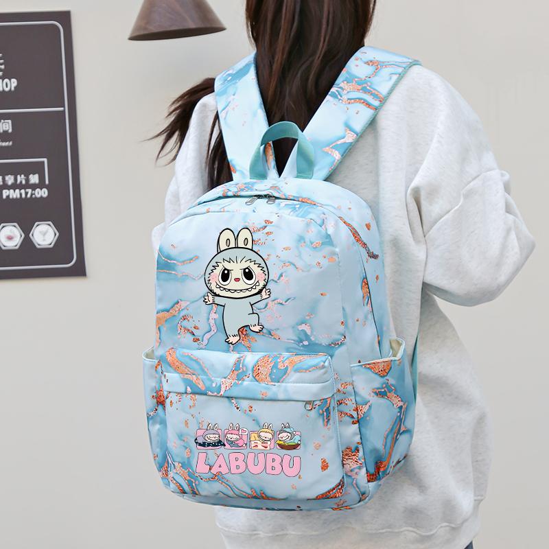 4Pcs/set Cartoon Printed Backpack Pencil Bag Lunch Bag Outdoor Water Bottle Student Girl Large Capacity Schoolbag Travel Bag Gift