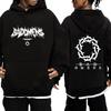 2025 New In Bad Omens Band Logo Double Sided Printed Black Hoodies Men Women Vintage Hip Hop Streetwear Unisex Fleece Sweatshirt