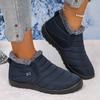 Мода 2025 Зимние Утепленные Пара Снежные Ботинки Теплая Повседневная Обувь Хлопковый Флис Подкладка Низ Круглый Носок Плоский ботинок