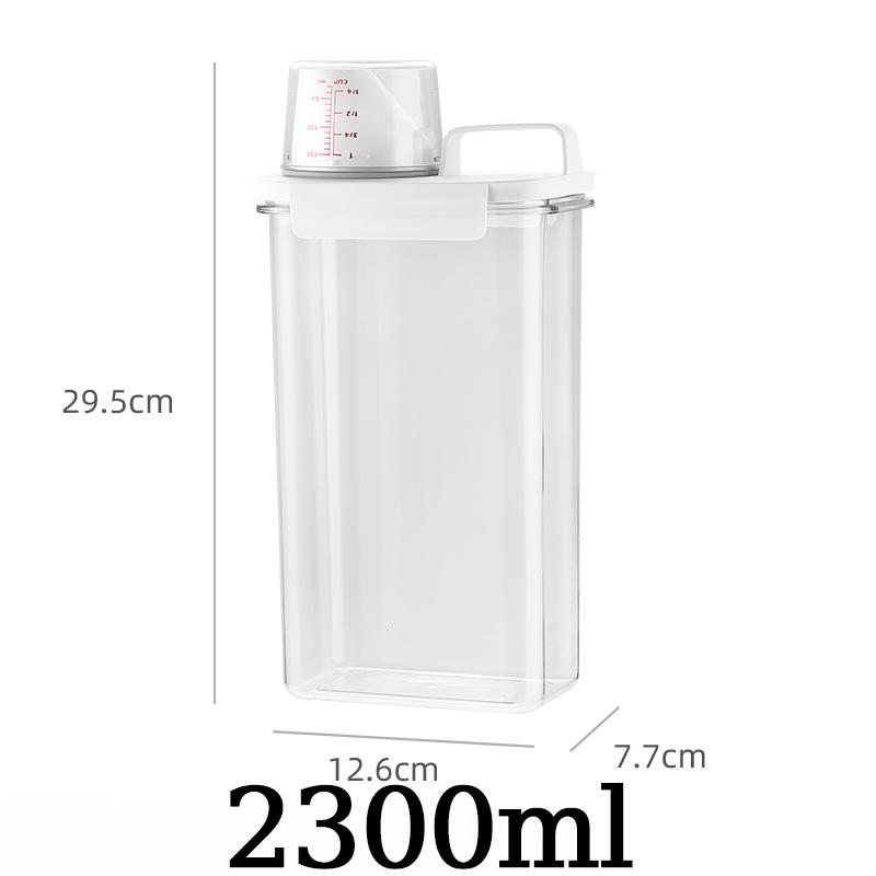 Дозатор для стирального порошка, зерно, контейнер для хранения риса, носик, мерный стакан, прозрачная коробка для моющего средства