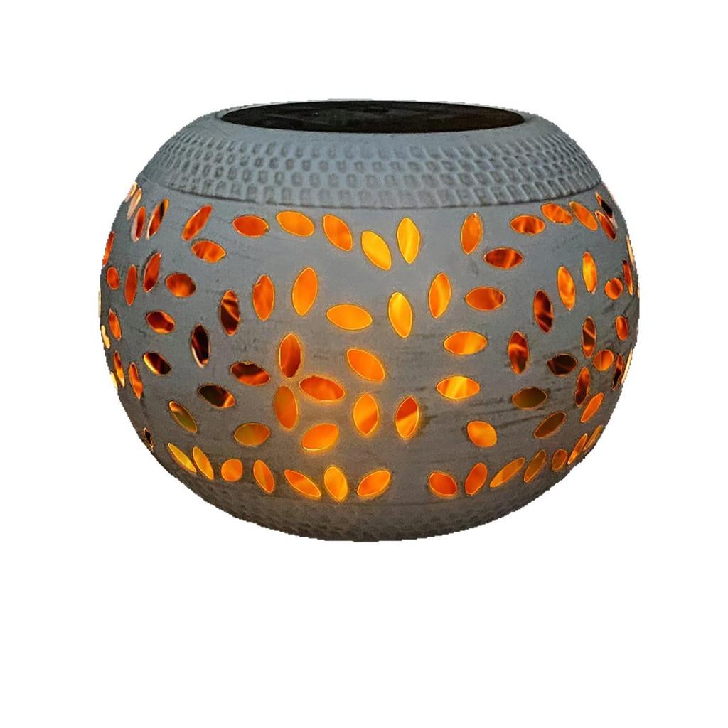 Солнечная кованая железная садовая пепельница-украшение: Полая подсветка для внутреннего/наружного балкона и ландшафтного декора виллы.