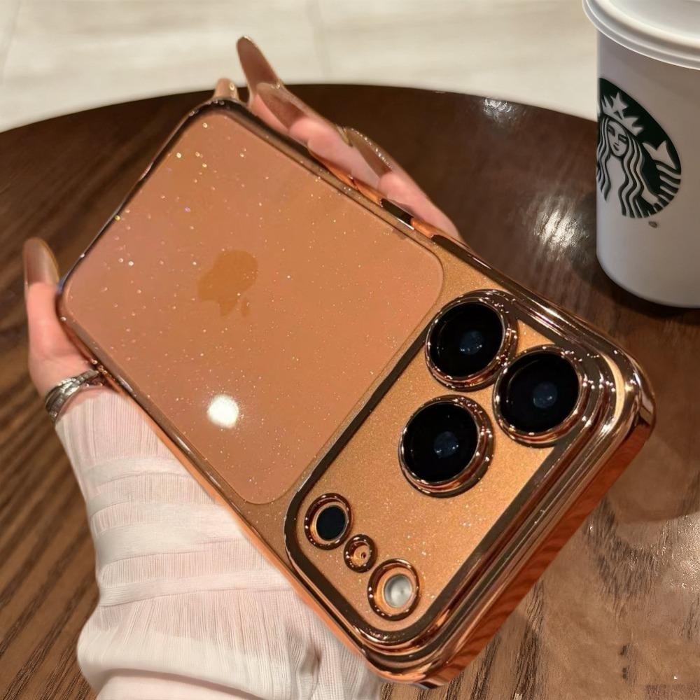 Роскошный прозрачный чехол для телефона с блестками для iPhone 17 16 15 14 13 Pro Max 17Pro Air Pating Бампер Защита камеры Прозрачная задняя крышка