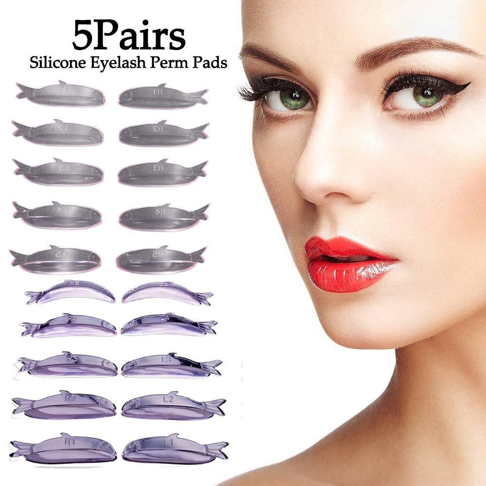 5 пар аппликаторов, силиконовые подушечки для завивки ресниц, многоразовые липкие стержни для ресниц для женщин