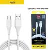 PISEN 6A USB-C 2m Fast Charging Cable for Huawei, Xiaomi, Android Devices (66W)