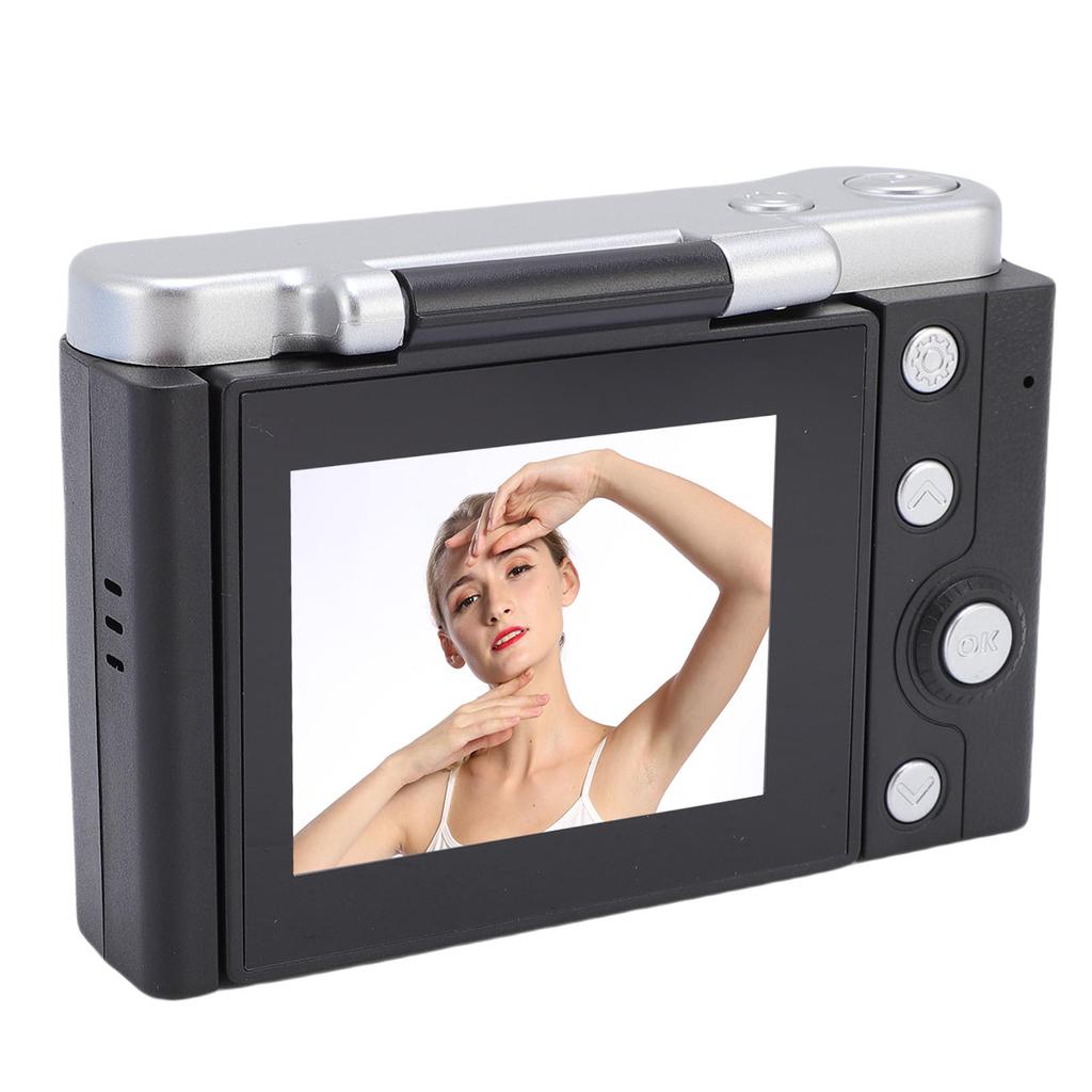 1080P 12MP Digital Camera Auto Focus Vlog Camera with 2.8 Inch 180 Degree Flip Screen 8X Digital Zoom Anti Shake for