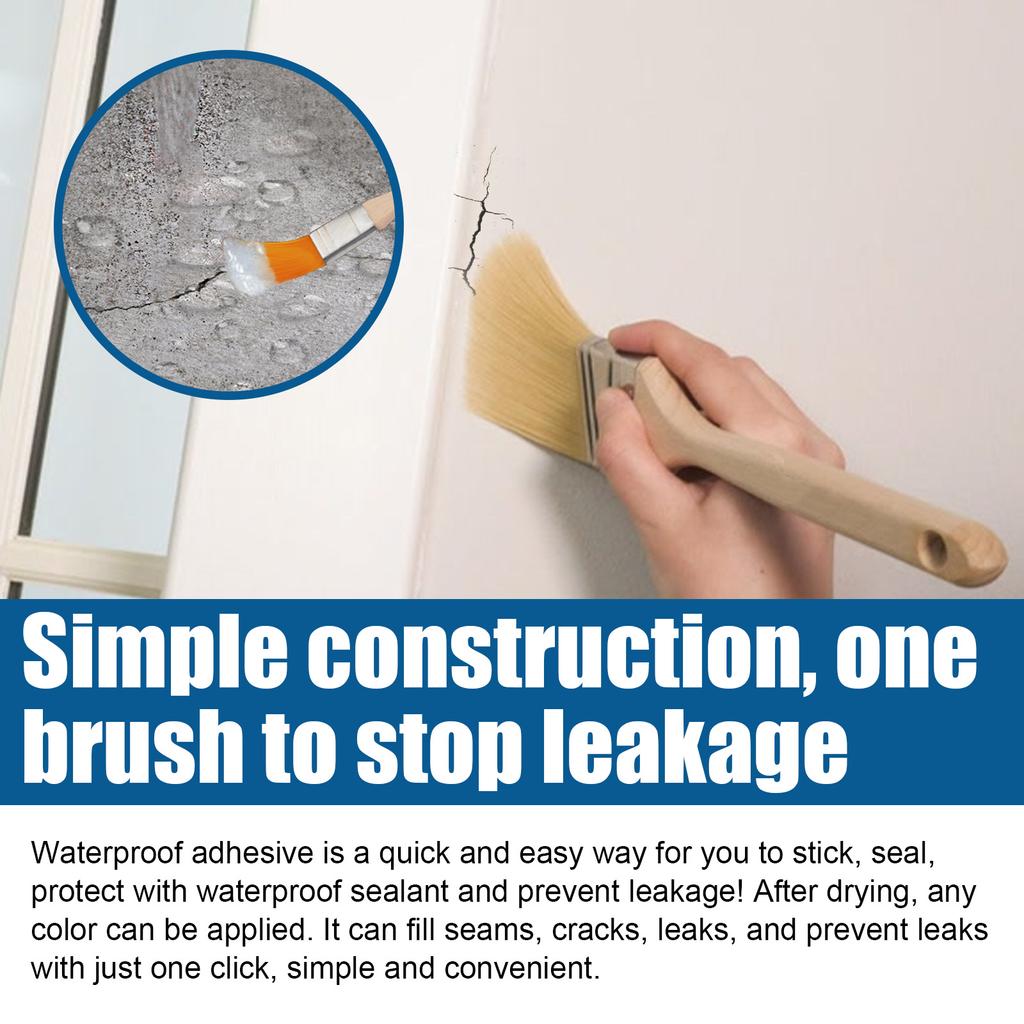 JUE-FISH Прозрачный водостойкий клей Прозрачное водостойкое покрытие для ванной комнаты Балкон Без кирпича Крыша Герметичный клей