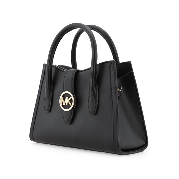 Michael Kors Gabby Черная сумка через плечо с золотым логотипом и классическим принтом, на молнии, женская 35S3G5GS5O-001