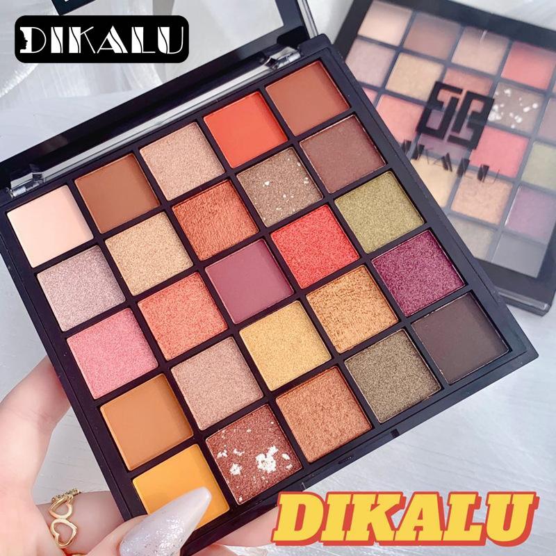 DIKALU 25 цветов теней для век, долговечные блестящие блестки, жемчужно-матовый цвет земли, косметика для макияжа