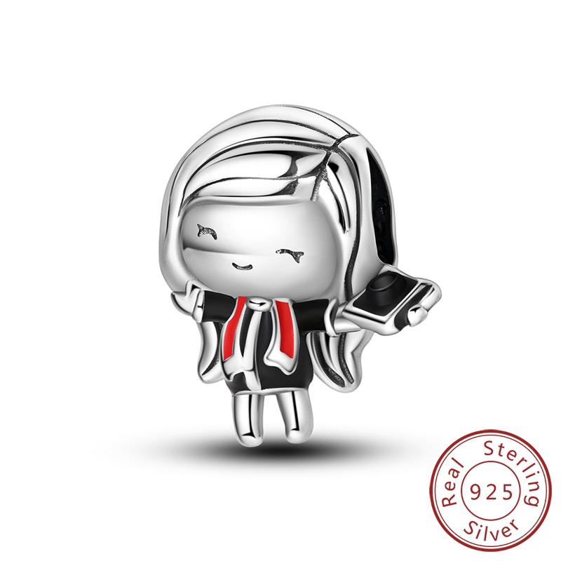 Серия "Выпускной" Оригинальные Шармы Подвески Медные Цветы Колпачок Шармы-Сердечки Подходят для Браслета DIY Вечеринка Ювелирные Изделия Подарок