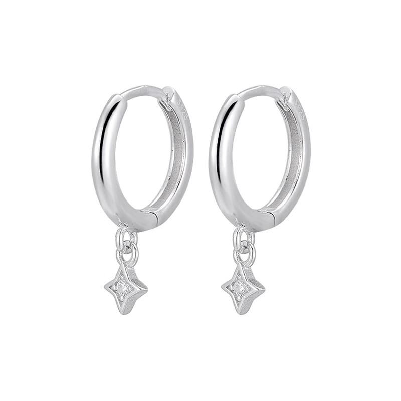 ANENJERY Гладкие геометрические серьги-звезды для нейтрального атмосферного высококачественного простого модного универсального ювелирного подарка