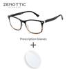 ZENOTTIC Acetate Prescription Glasses Women Square Full Frame Progressive Optical Eyewear Anti-Blue Light Myopia Hyperopia