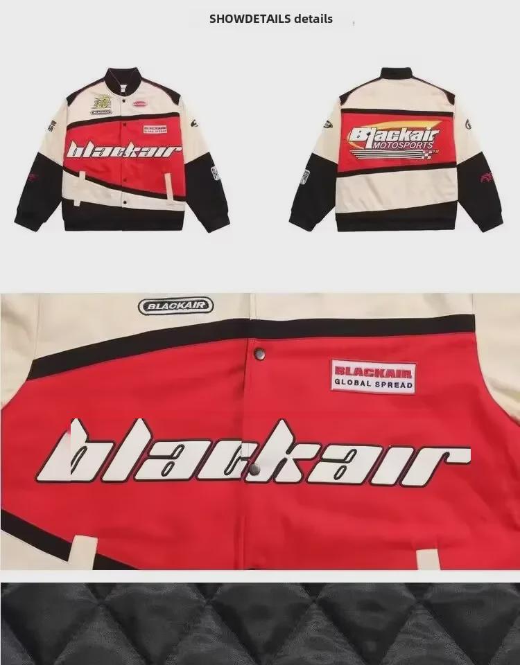 Весенний хип-хоп американский гоночный костюм: Модная вышитая куртка-бейсболка для мужчин