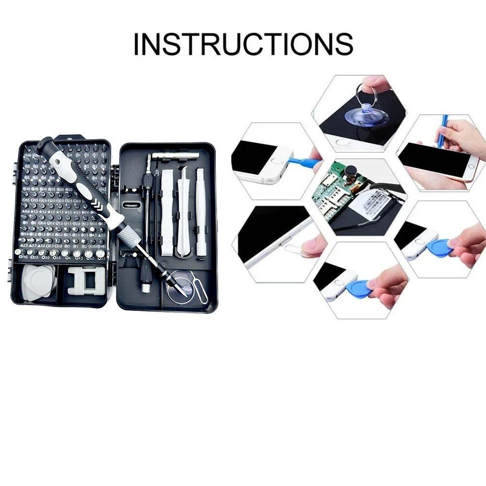 Набор отверток Precision 115 в 1, набор магнитных отверток для ноутбука, техническое обслуживание дома