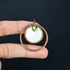Mother of Pearl Pendant Gemstone Pendant Copper Electroformed Pendant, Handmade Jewelry Anniversary Gift