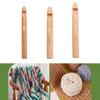 Wood Crochet Hook Ergonomic Handle Crochet Hook Knitting Needle for Knitting Sweater Scarf Gloves Blankets Hat Shawl